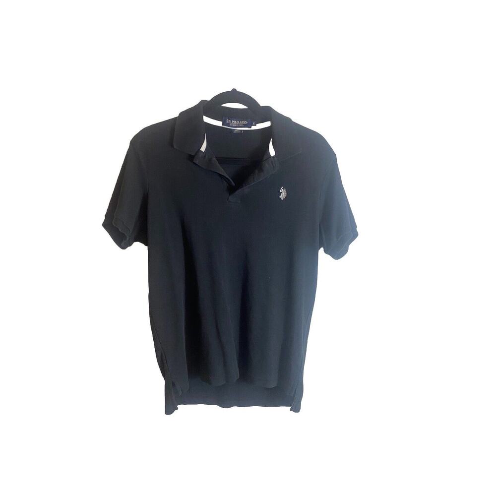US Polo Assn Black Short Sleeve Embroider Polo Shirt Size Small